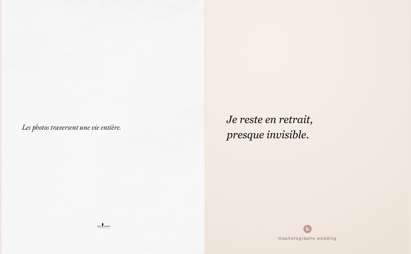 Slide 5 — photographie de mariage