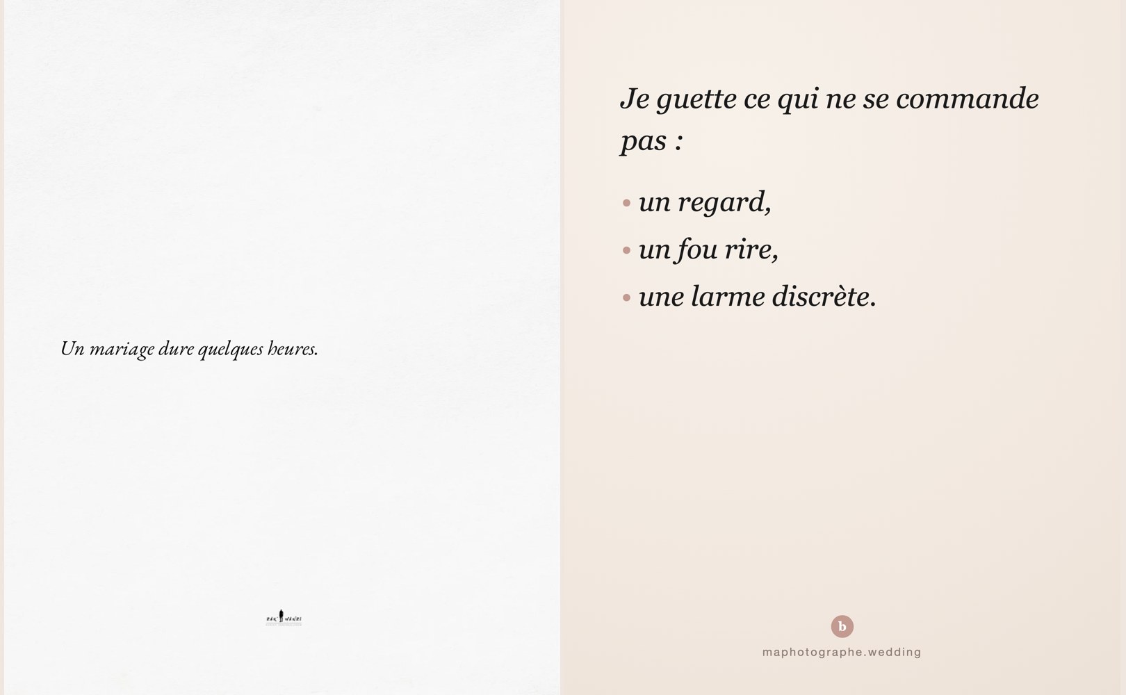 Slide 6 — photographie de mariage
