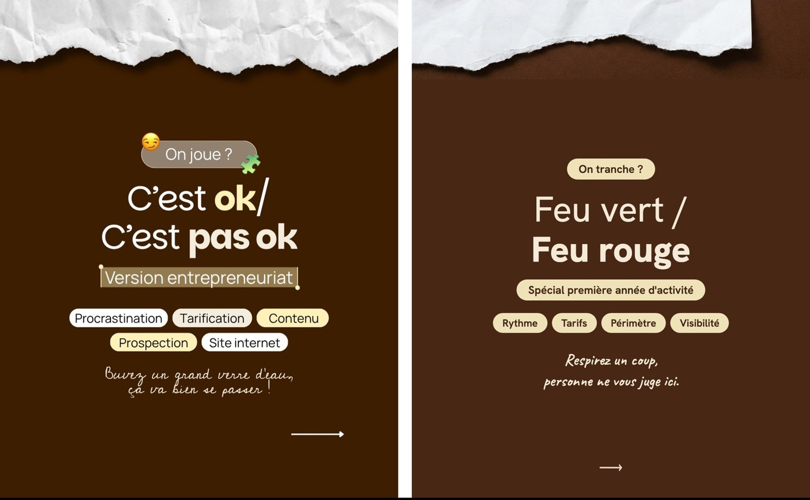 Post original admiré — entrepreneuriat, première année