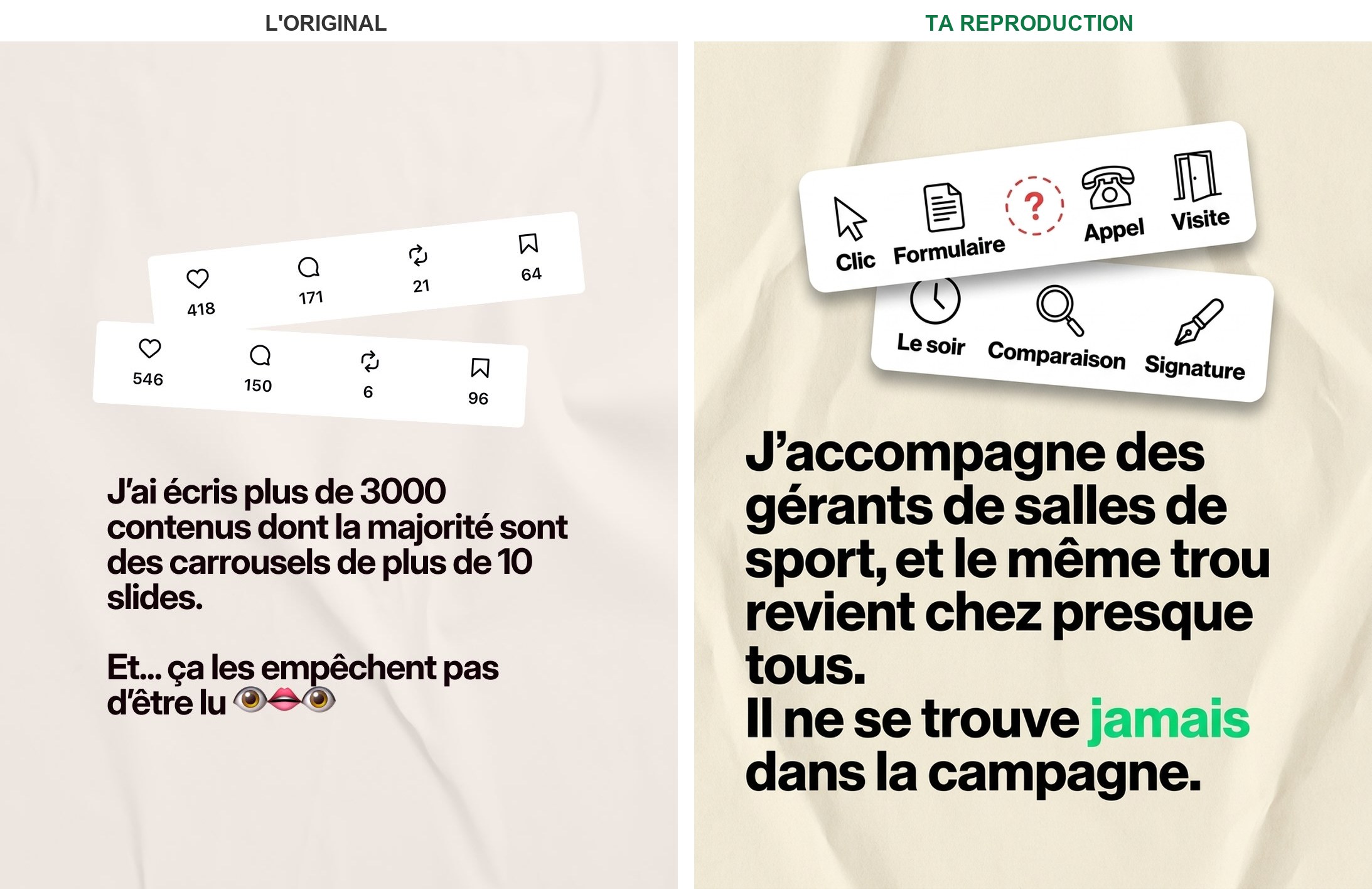 Slide 3 — acquisition de clients pour salles de sport