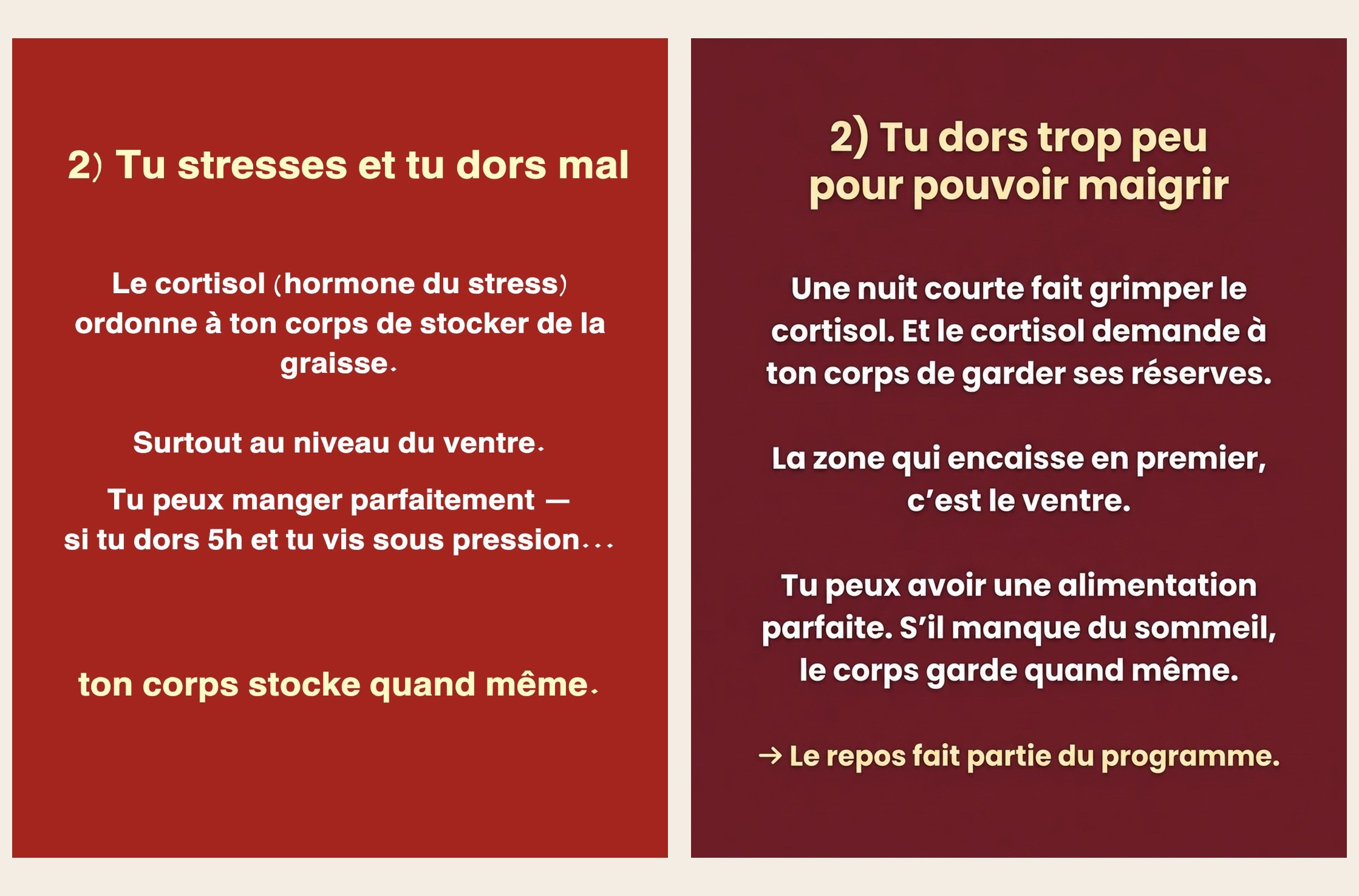 Slide 4 — Perte de poids et métabolisme