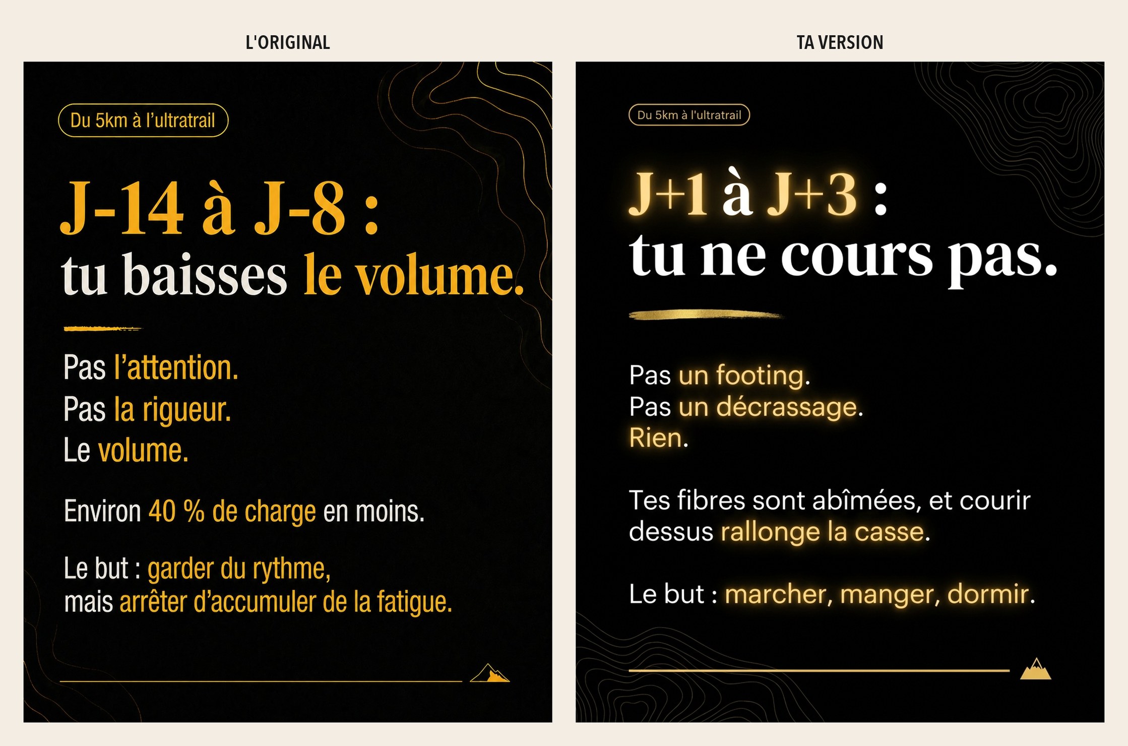 Slide 3 — Ultra trail, la récupération