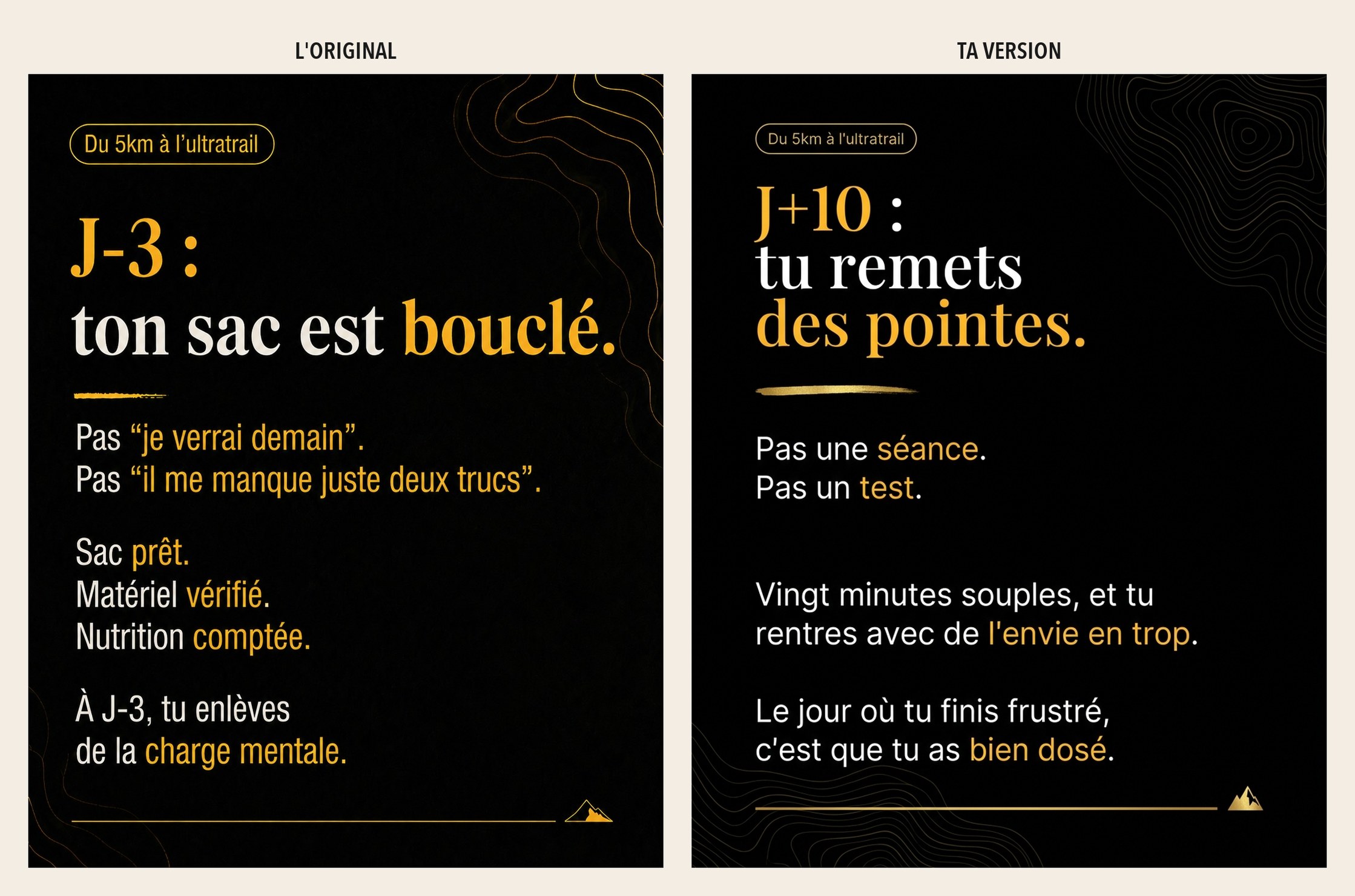 Slide 6 — Ultra trail, la récupération