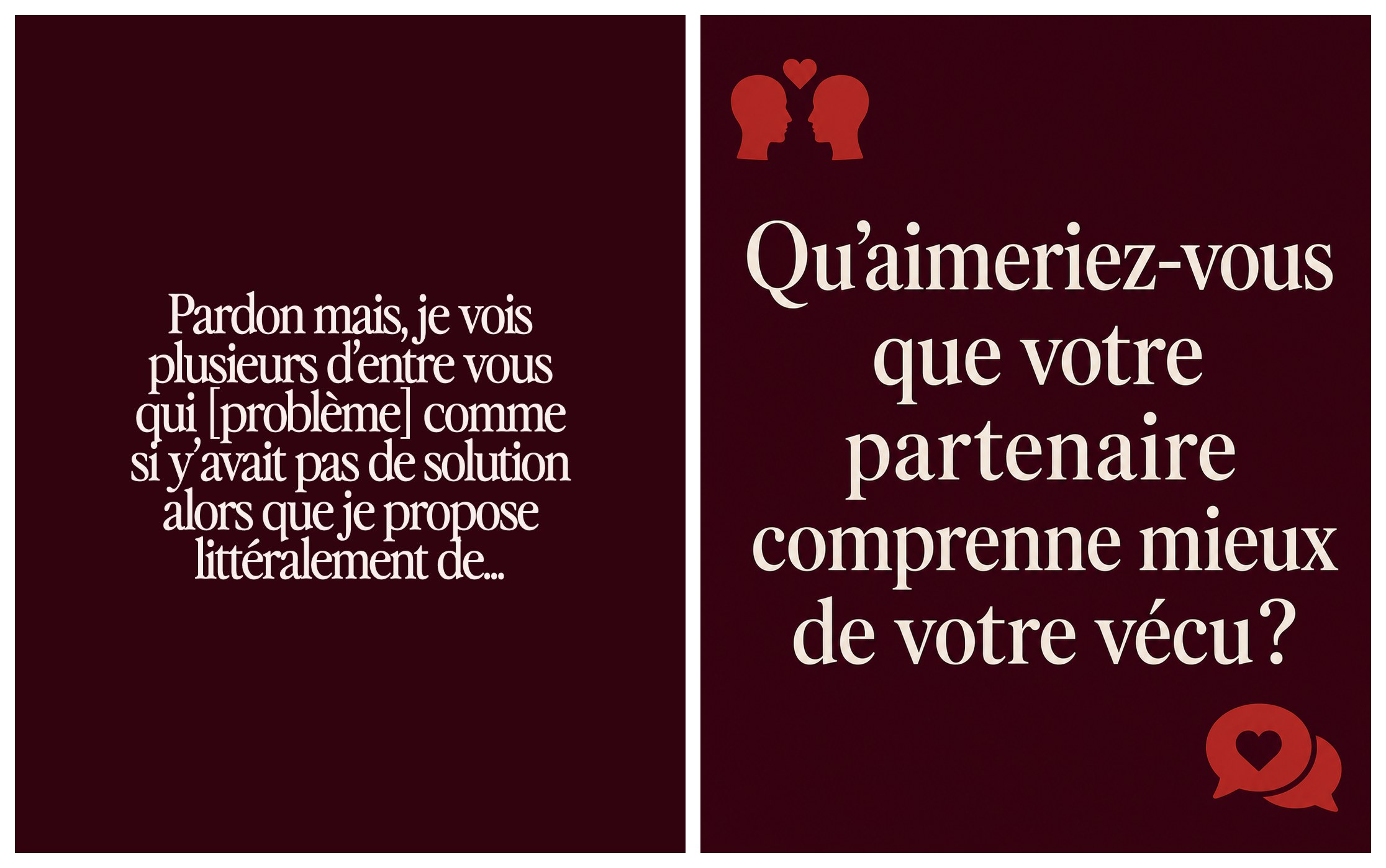 Slide 7 — Thérapie de couple. Ici les 10 questions à poser à son sa partenaire pour remettre du lien