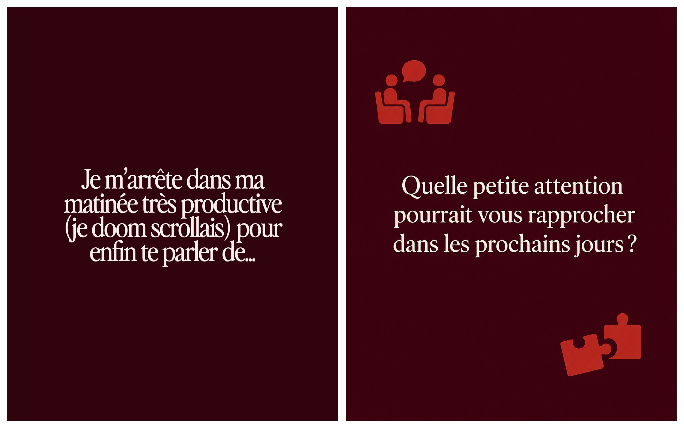 Slide 9 — Thérapie de couple. Ici les 10 questions à poser à son sa partenaire pour remettre du lien
