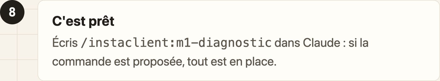 Étape 9 de l'installation guidée