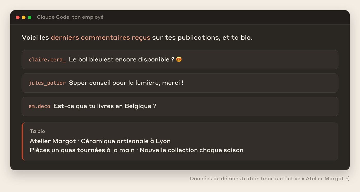 Les derniers commentaires reçus et la bio, lus par ton agence, données de démonstration
