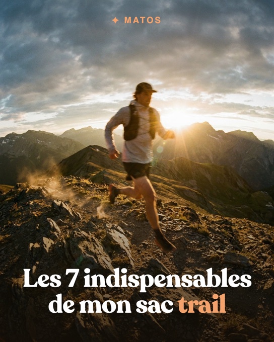 Carrousel gear trail : la couverture, un coureur en action au lever du soleil