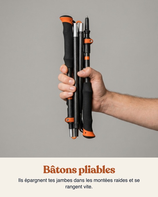 Carrousel gear trail rejoué par le moteur : les bâtons pliables