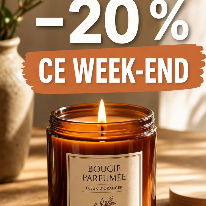 Carré 1:1 recadrée : le « −20 % » est rogné