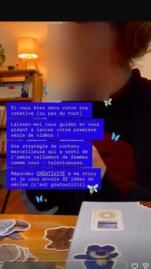 Story d’origine 1 sur 4 (coulisses), visages cachés